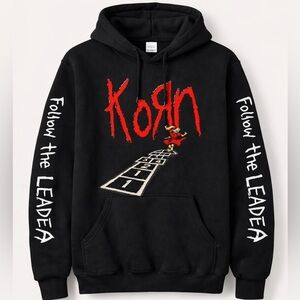 Korn Rock Nu Metal Sweatshirts Hoodies Cotton Streetwear Hooded Sz S-3XL